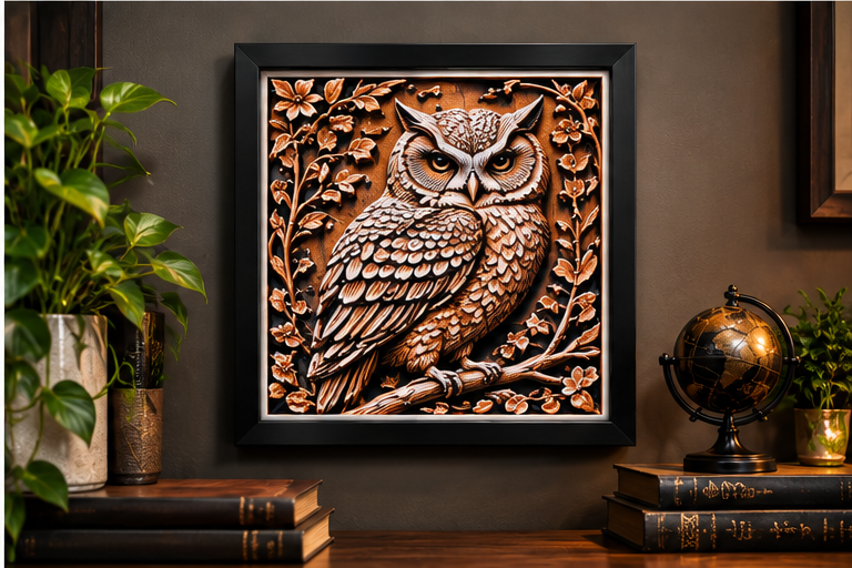 Jam Prints Ink Owl wall art alternate lifestyle