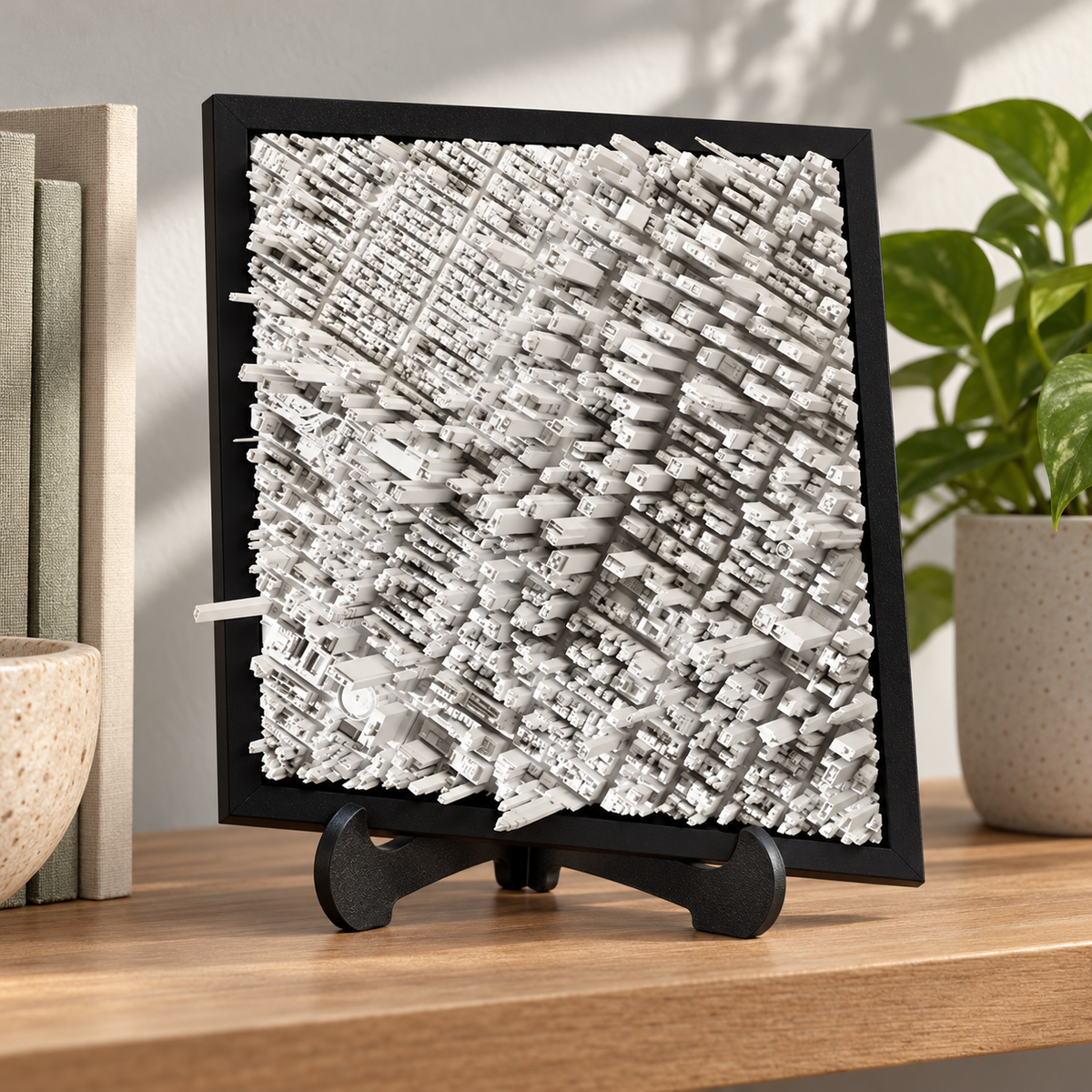 Times Square City Map — bookshelf styled mockup
