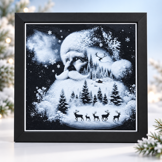 Santa HueForge art — hero, winter styled mockup